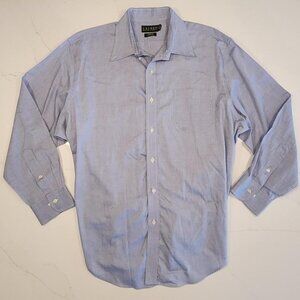 Lauren Ralph Lauren Sz 18 34 / 35 Dress Shirt Men's Blue Button Down Long Sleeve